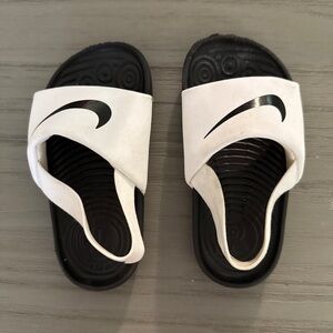 Kids White Slide Sandals